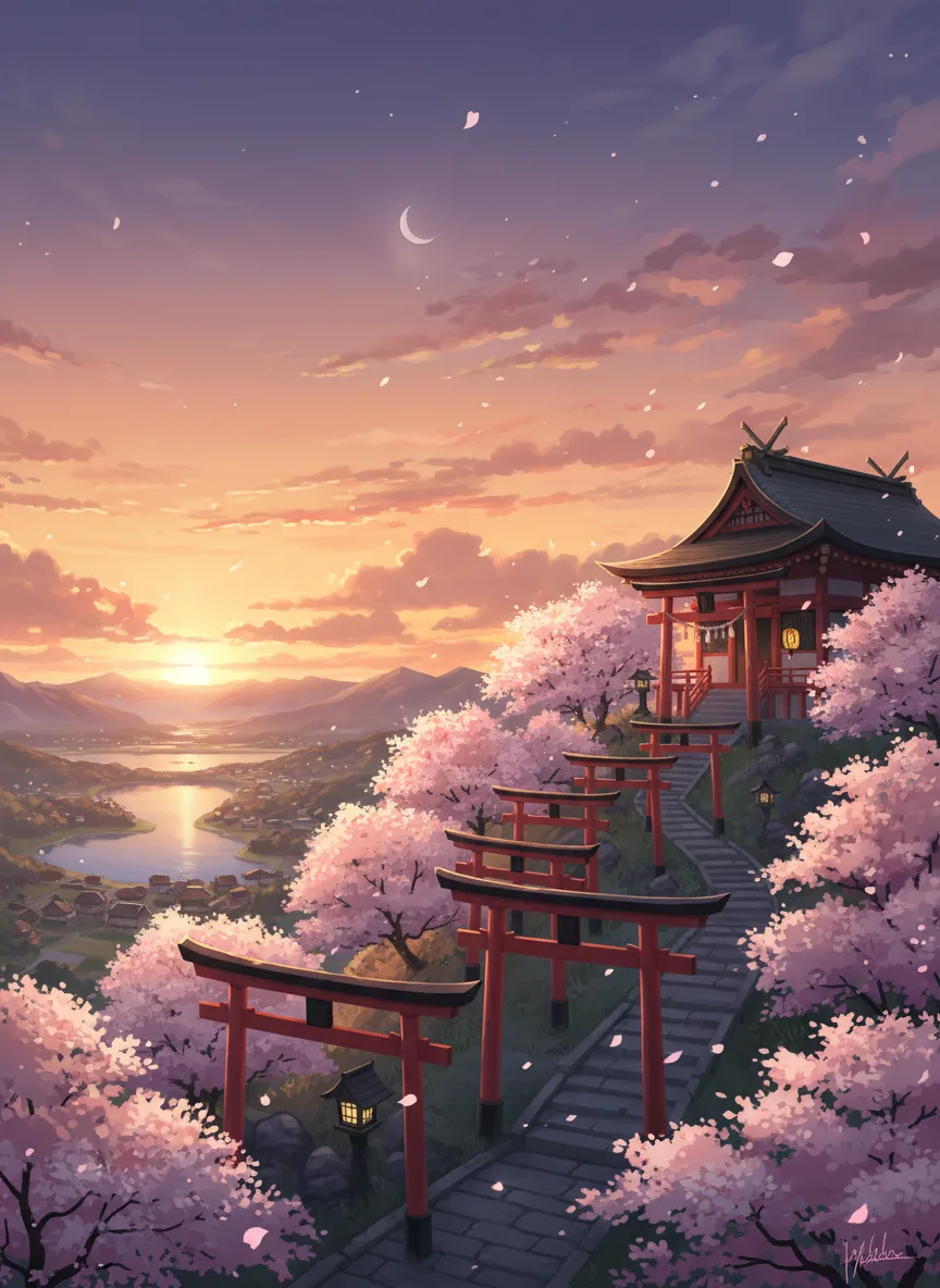 Shrine at dusk