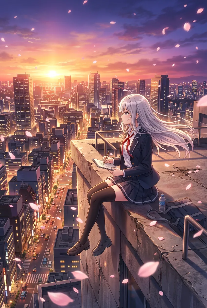 Rooftop sunset