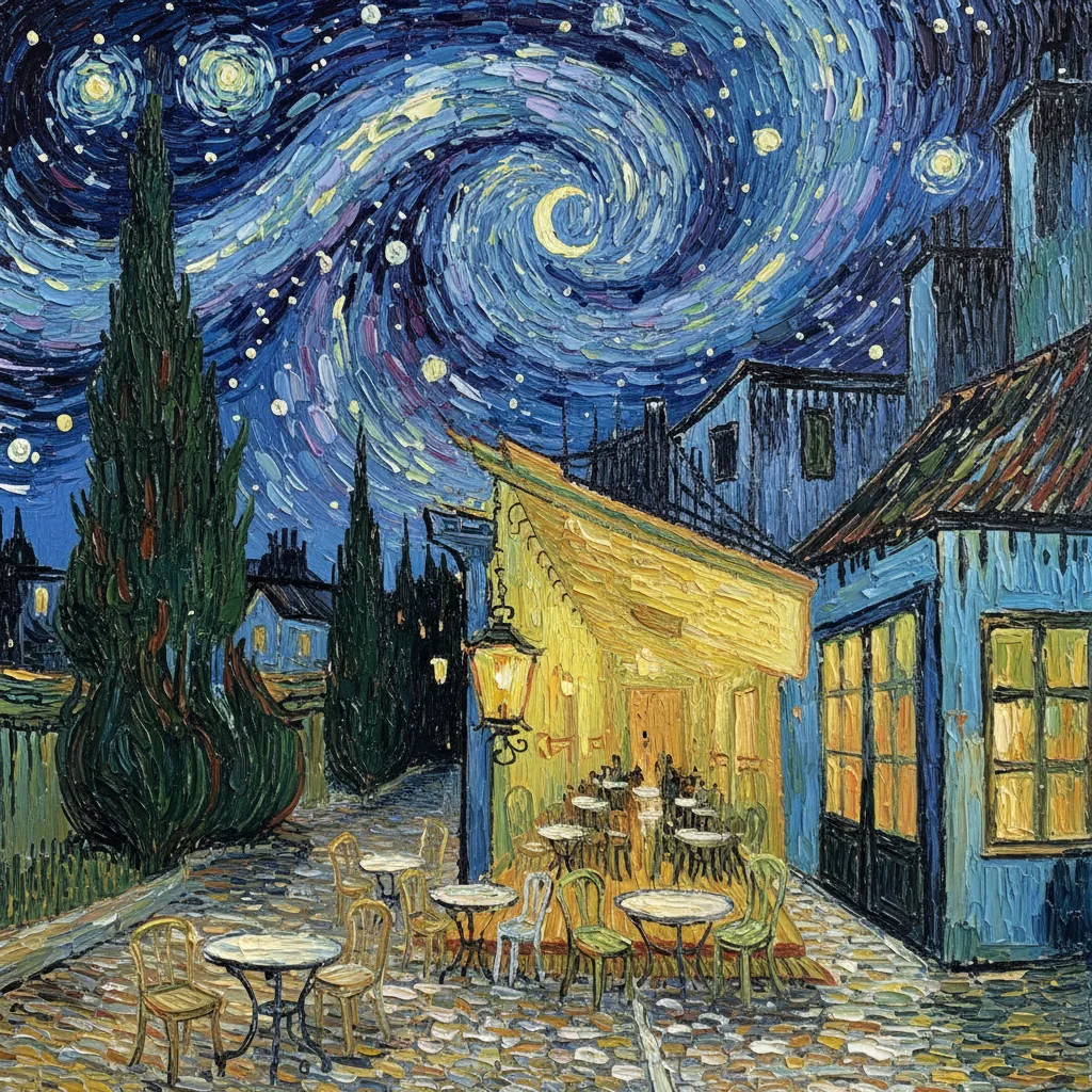 Van Gogh style cafe